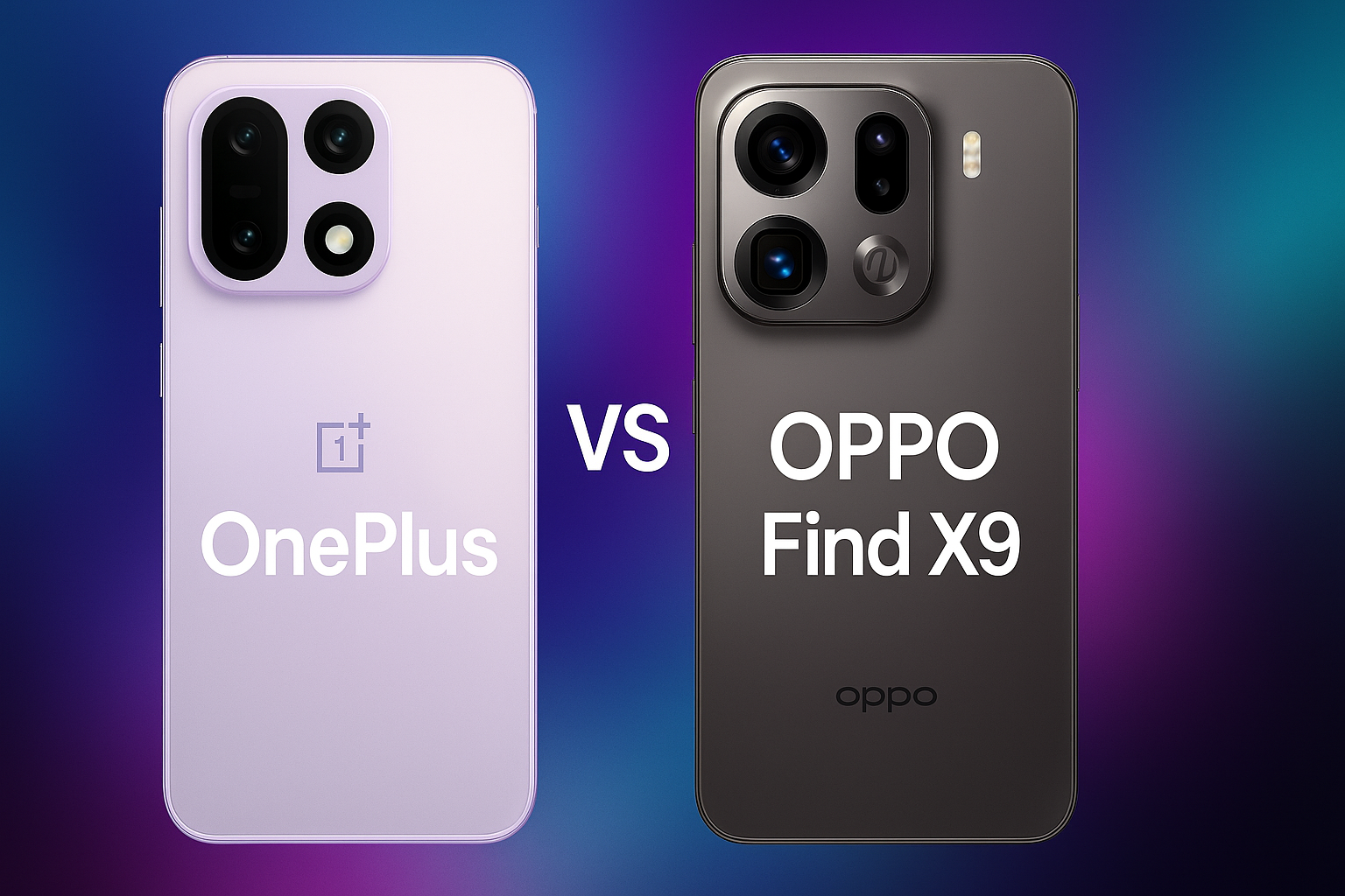 OPPO Find X9 VS OnePlus 15 Comparison
