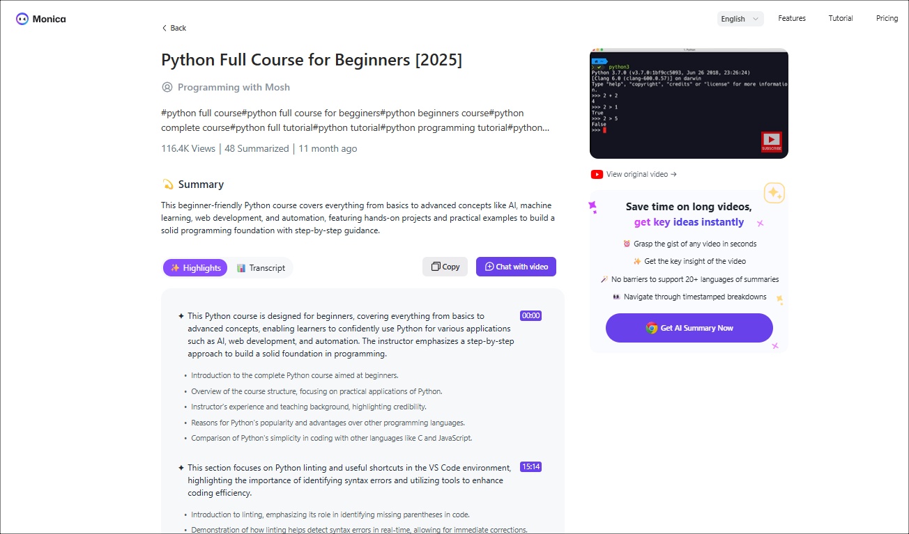 Best AI Tools to Summarize YouTube Videos 1