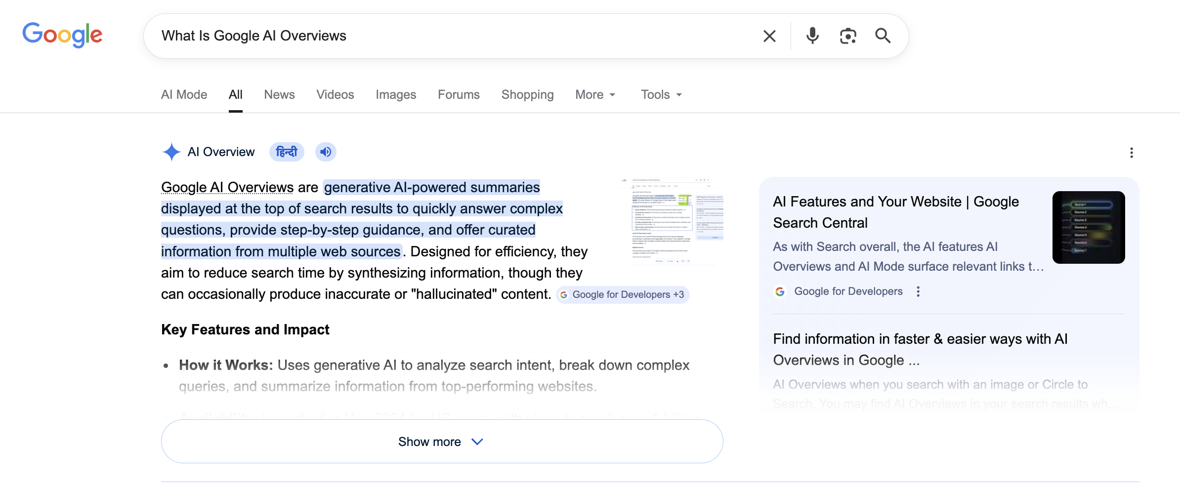 What Is Google AI Overviews