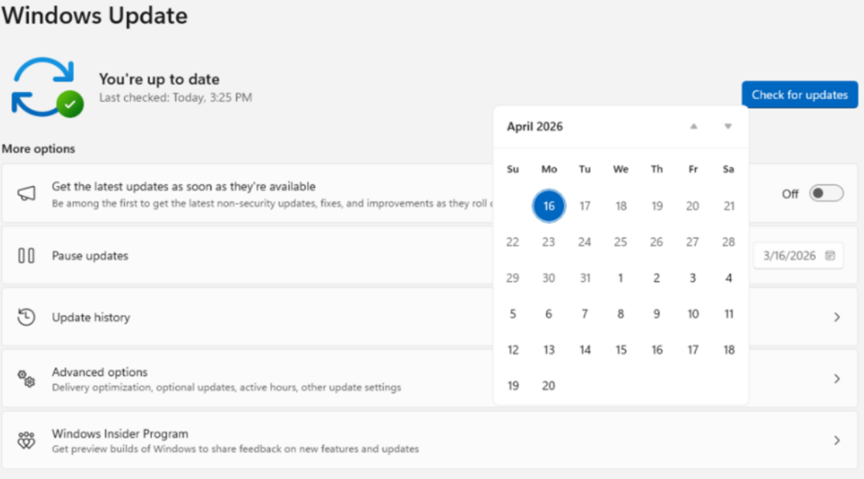 Windows Now Lets You Pause Updates 4