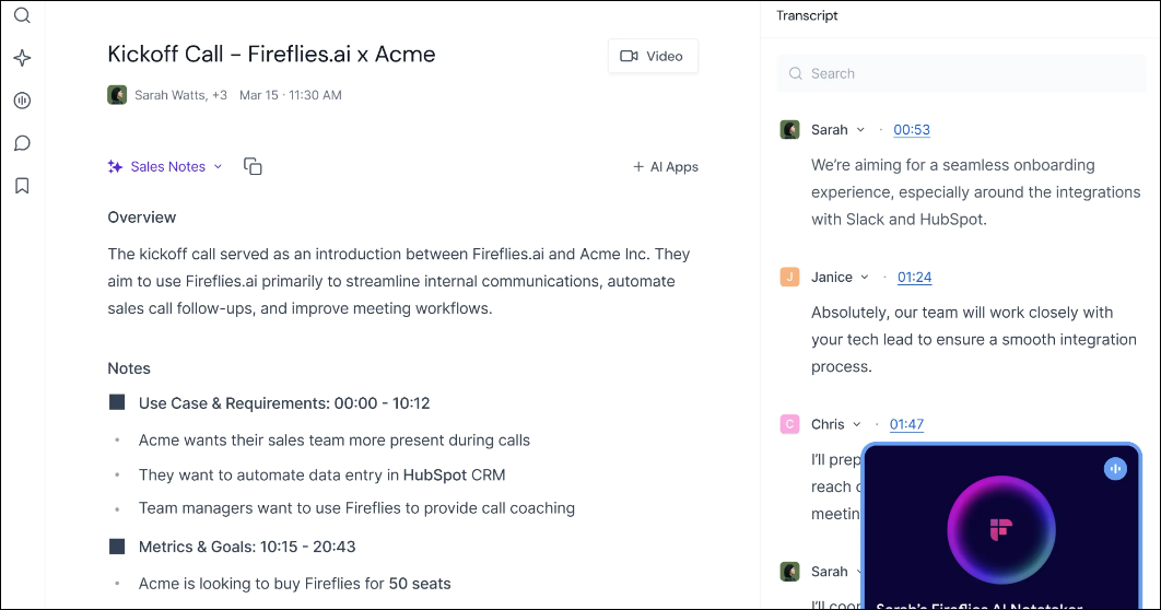 Best AI Meeting Note Tools for Business Analysts - Fireflies