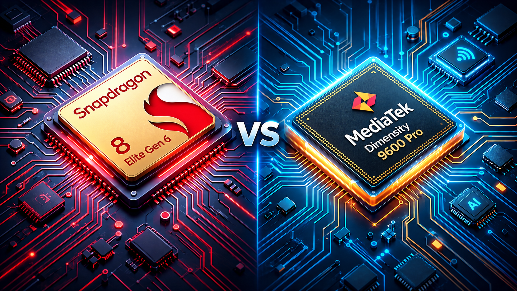 Snapdragon 8 Elite Gen 6 vs MediaTek Dimensity 9600 Pro Key Differences
